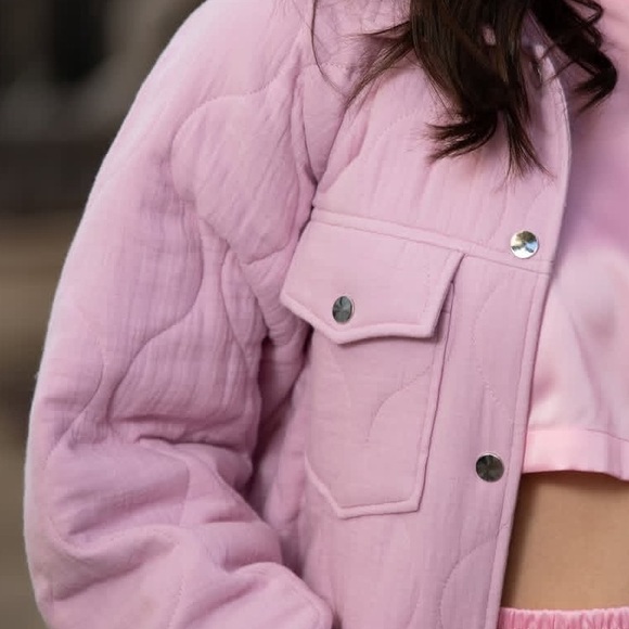 NWOT RD Style Lilac Trucker Quilted Shacket - Picture 2 of 8